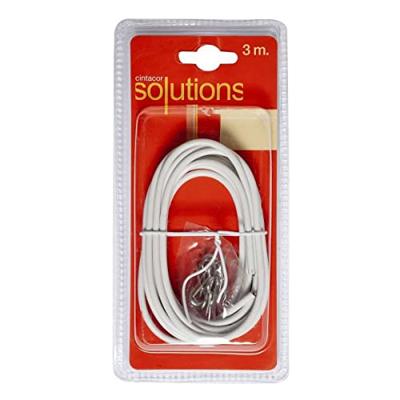Kunststof kabel, wit, 3 m