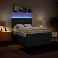 Boxspring met matras stof blauw 160x200 cm - thumbnail