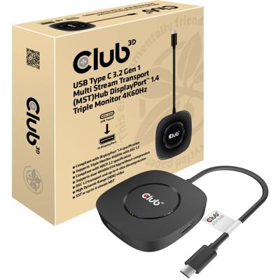 club3D CSV-1550 USB-C / DisplayPort Adapter Zwart 0.13 m