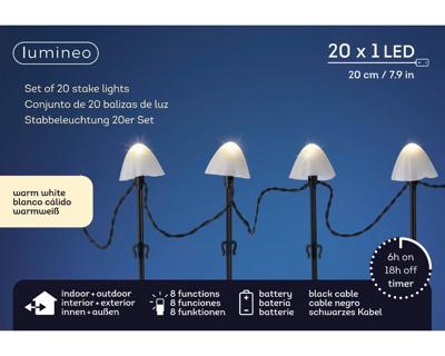LED stake light l380h20 cm zwrt/wwt kerstverlichting Lumineo - Lumineo LED stake light l380h20 cm zwrt/wwt kerstverlichting Lumineo - Lumineo