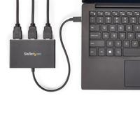 StarTech.com USB C naar HDMI multi-monitor adapter - 3-poort MST hub - monitor splitter - USB 3.1 Type C (MSTCDP123HD) - thumbnail