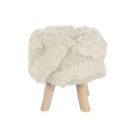 Voetensteun Home ESPRIT Beige Boho 40 x 40 x 40 cm - thumbnail