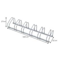 Fietsenrek voor 6 fietsen , afmeting 160x32x27 cm - thumbnail