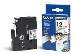 Brother TZe-N231 Labeltape ongelamineerd Kunststof Tapekleur: Wit Tekstkleur: Zwart 12 mm 8 m