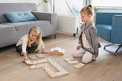 BS Toys mega houten domino spel, 28dlg,. BS Toys mega houten domino spel, 28dlg,.