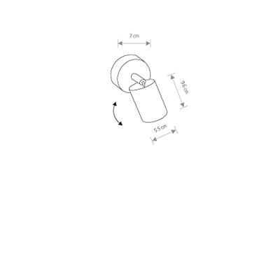 Lyora Enkele opbouwspotEye wit - 6014