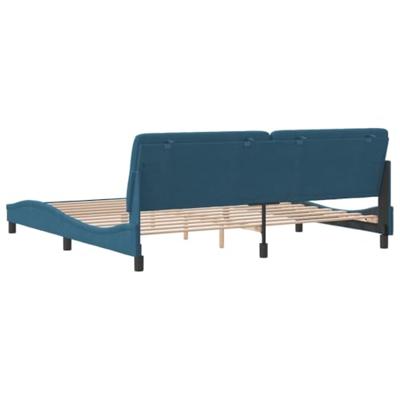 Bedframe zonder matras fluweel blauw 200x200 cm