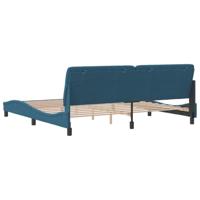 Bedframe zonder matras fluweel blauw 200x200 cm - thumbnail