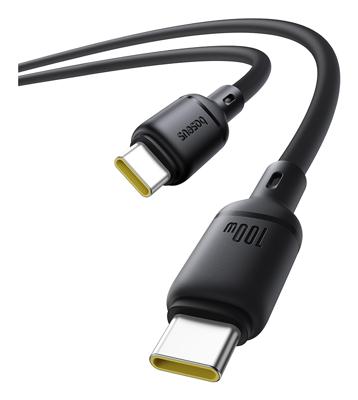 Cabo Baseus Silky Series Fast Charging Type-C 100W 2m Preto