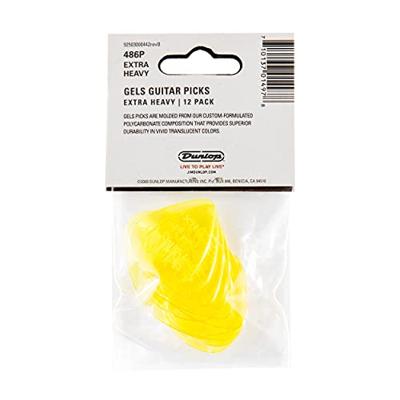Dunlop Gels Extra Heavy 12-pack plectrumset geel
