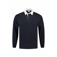 Rugbyshirt met witte kraag M  - - thumbnail