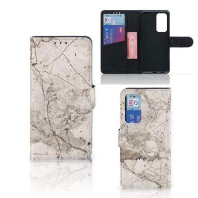 Huawei P40 | Bookcase | Marmer Beige | Portemonnee hoesje
