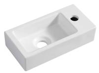 Rhea mini fontein rechts 36,5 x 18 x 9 cm keramiek mat wit - thumbnail