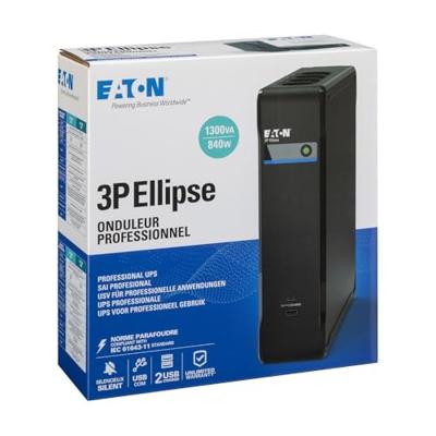 Eaton Ellipse 3P1300UD UPS - Off-Line - 1300VA/840W - DIN-stekker - USB type A & C (4 batterijen + overspanningsbeveiliging, 4 alleen overspanningsbeveiliging, uitschakelsoftware)