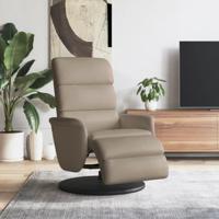 Fauteuil verstelbaar met voetensteun kunstleer cappuccinokleur - thumbnail