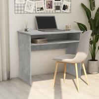VidaXL Bureau 90x50x74 cm bewerkt hout betongrijs - thumbnail