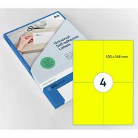 Etiket Rillprint 105x148mm fluorgeel 400 etiketten - thumbnail