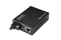 DIGITUS WDM mediaconverter - singlemode - Fast Ethernet - RJ45 / SC - BiDi - Tx1550nm / Rx1310nm - Tot 20 km - Zwart - thumbnail