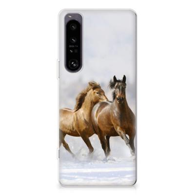 Sony Xperia 1 IV | TPU Hoesje | Paarden Sony Xperia 1 IV | TPU Hoesje | Paarden