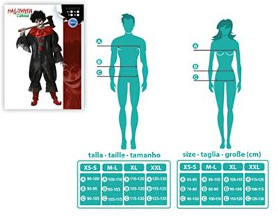 Kostuums voor Volwassenen Zwart Clown (1 Onderdelen) - Maat: XS/S - Maat: XS/S
