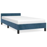 Bedframe zonder matras 100x200 cm fluweel donkerblauw - thumbnail