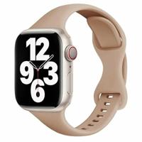 By Qubix - Sportbandje Slim Fit - Cappuccino - Compatible met Apple Watch 44mm / 45mm / 46mm / 49mm - Compatible Apple watch bandjes - thumbnail
