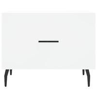 Salontafel 50x50x40 cm bewerkt hout wit - thumbnail