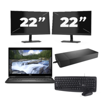 Dell XPS 13 7390 - Intel Core i5-10e Generatie - 13 inch - 16GB RAM - 256GB SSD - Windows 11 Home + 2x 22 inch Monitor - thumbnail