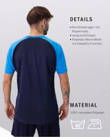 JAKO 6124 T-Shirt Iconic - Marine Jako-Blauw/Fluogeel - 3XL - thumbnail