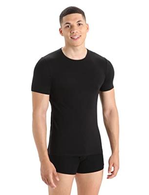 Icebreaker Merino 150 Anatomica SS Crewe Thermoshirt Heren Black M - thumbnail