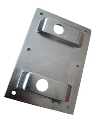 Waelbers Grondplaat boerenklinkstel, blauw verzinkt (GV) - 1 Stuk(s) - OND1541