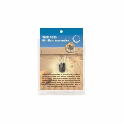 Gezondheids Hanger Obsidiaan Sneeuwvlok