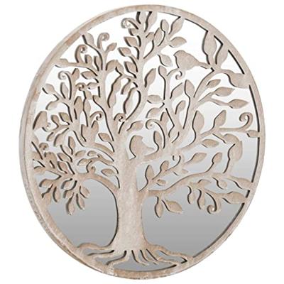 VidaXL Tuinspiegel rond 60x2,5 cm ijzer zandkleurig VidaXL Tuinspiegel rond 60x2,5 cm ijzer zandkleurig