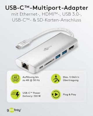 goobay USB-C Multiport Adapter HDMI 4k30Hz + PD 60W