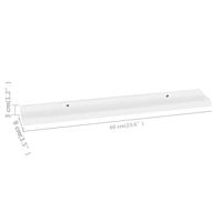 Wandschappen 4 st 60x9x3 cm wit - thumbnail
