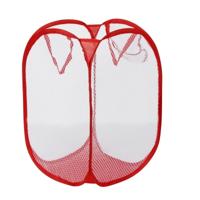 3 stuks opvouwbare pop up Wash tas wasmand tas belemmert mesh opslag Pueple vuile kleren mand (rood) - thumbnail