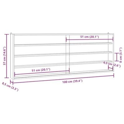 Houten verzamelvitrine met deuren 100x8,5x37 cm Houten verzamelvitrine met deuren 100x8,5x37 cm