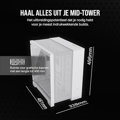 Corsair 6500D AIRFLOW Midi-tower PC-behuizing Wit Zijvenster - thumbnail