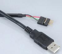 Akasa External to Internal USB Adapter | External USB Type A Male to Internal 4-pin Motherboard Male Header | Compatible with USB 2.0 and 1.1 | 40cm | Black | EXUSBIE-40 - thumbnail