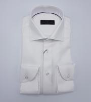 John Miller Overhemd Wit Oxford Herringbone Boord Slim Fit - thumbnail