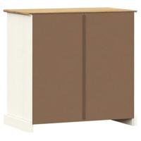Dressoir met lades VIGO 78x40x75 cm massief grenenhout wit - thumbnail