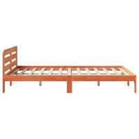 Bedframe zonder matras massief grenenhout wasbruin 120x200 cm - thumbnail