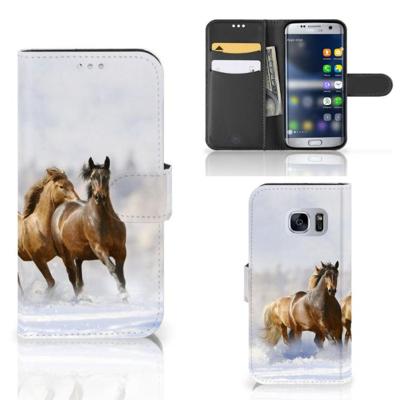 Samsung Galaxy S7 | Telefoonhoesje | Met pasjeshouder | Paarden
