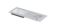 INK Post Wastafel Keramische Slab Envelop Bak Links met 1 Kraangat - 1200x450x10 mm - Statuario Glans - thumbnail