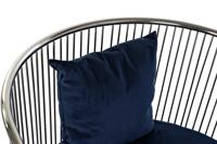 Leunstoel DKD Home Decor Polyester Staal Marineblauw (66 x 69 x 70 cm) - thumbnail