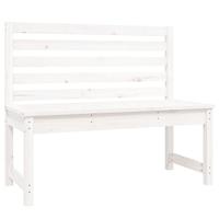 Tuinbank 109 cm massief grenenhout wit - thumbnail