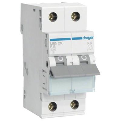 Hager MBN216 Sonstiger Schalter/Taster Zekeringautomaat 2-polig 16 A 400 V