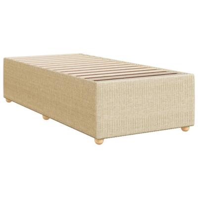 Bedframe zonder matras 80x200 cm stof crèmekleurig