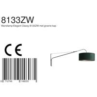 Steinhauer WandlampElegant Classy 50cm zwart met groen velourse kap - 8133ZW - thumbnail