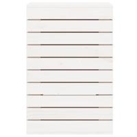 Wasmand 44x44x66 cm massief grenenhout wit - thumbnail
